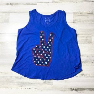 Lucky Brand Women’s Plus Size Peace Sign Tank